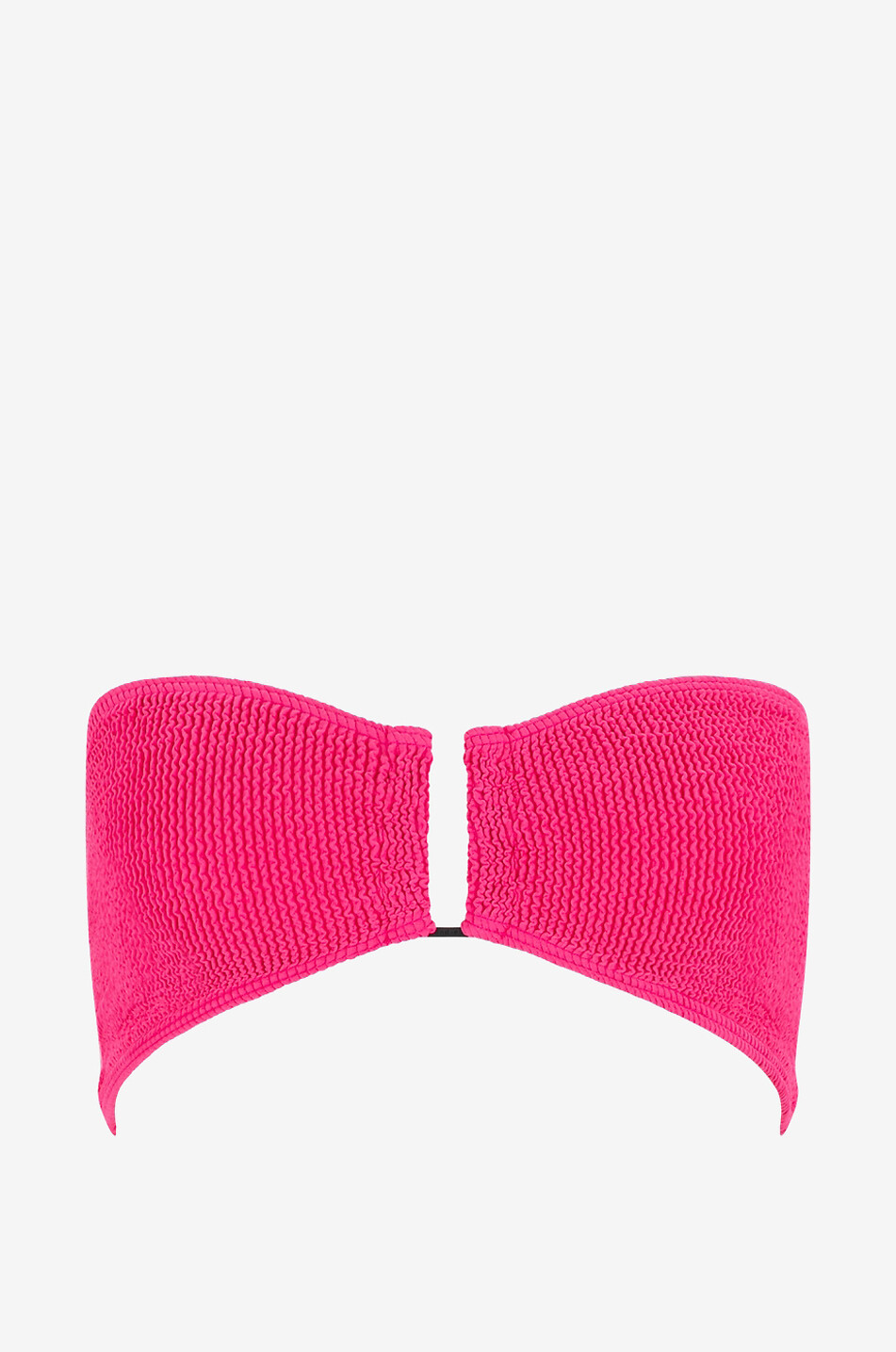 Haut de bikini bandeau en seersucker Blake