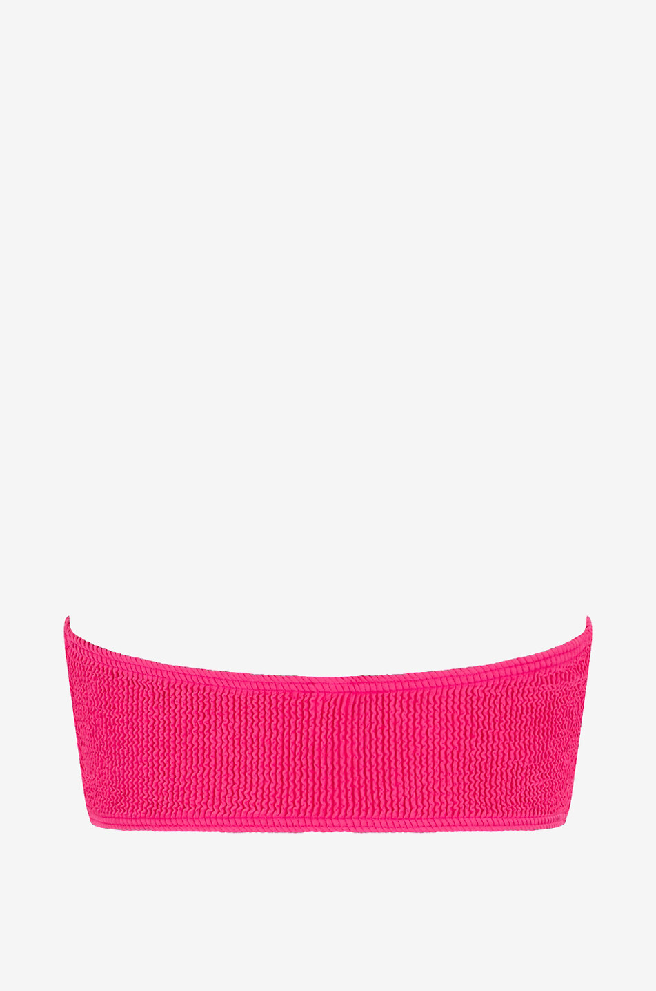 Haut de bikini bandeau en seersucker Blake