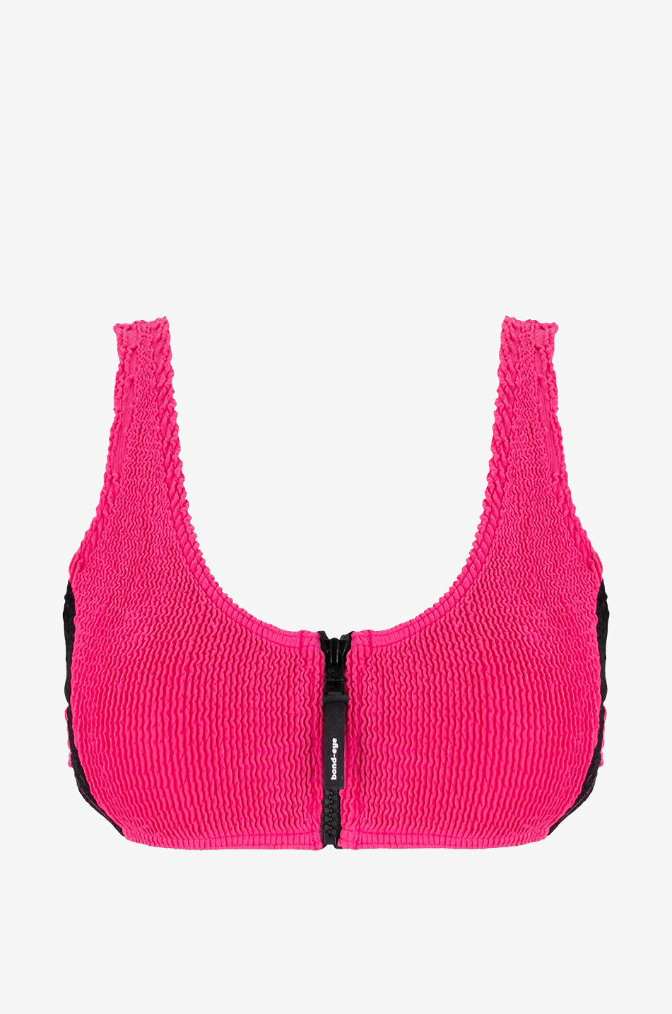 BOND-EYE Sportliches Bikinioberteil aus Seersucker Splice Scout Crop Damen DUNKELROSA 1