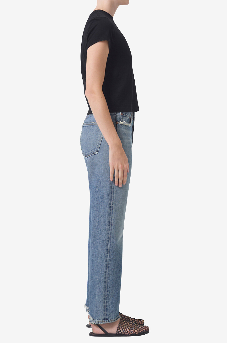 AGOLDE Kurzärmeliges T-Shirt Adine Damen SCHWARZ 4