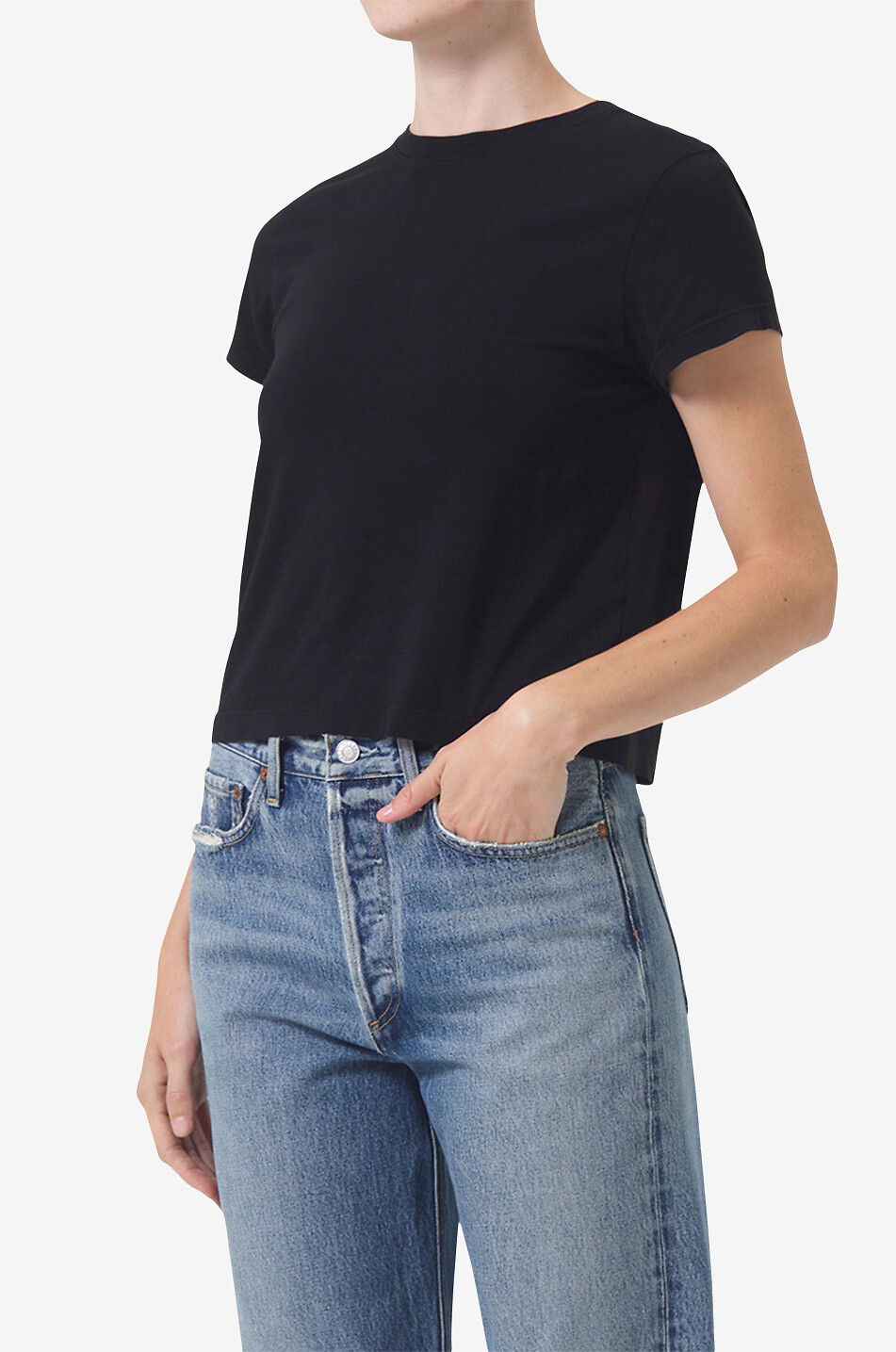 AGOLDE Kurzärmeliges T-Shirt Adine Damen SCHWARZ 3