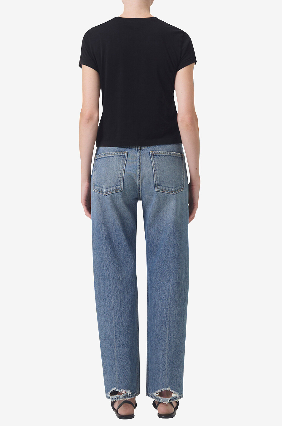 AGOLDE T-shirt à manches courtes Adine Femme NOIR 5