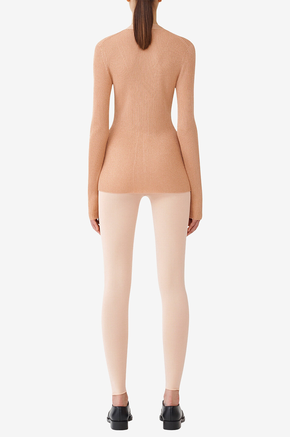 FABIANA FILIPPI Feiner Rippstrick-Lurex-Cardigan mit V-Ausschnitt Damen ROSA 5