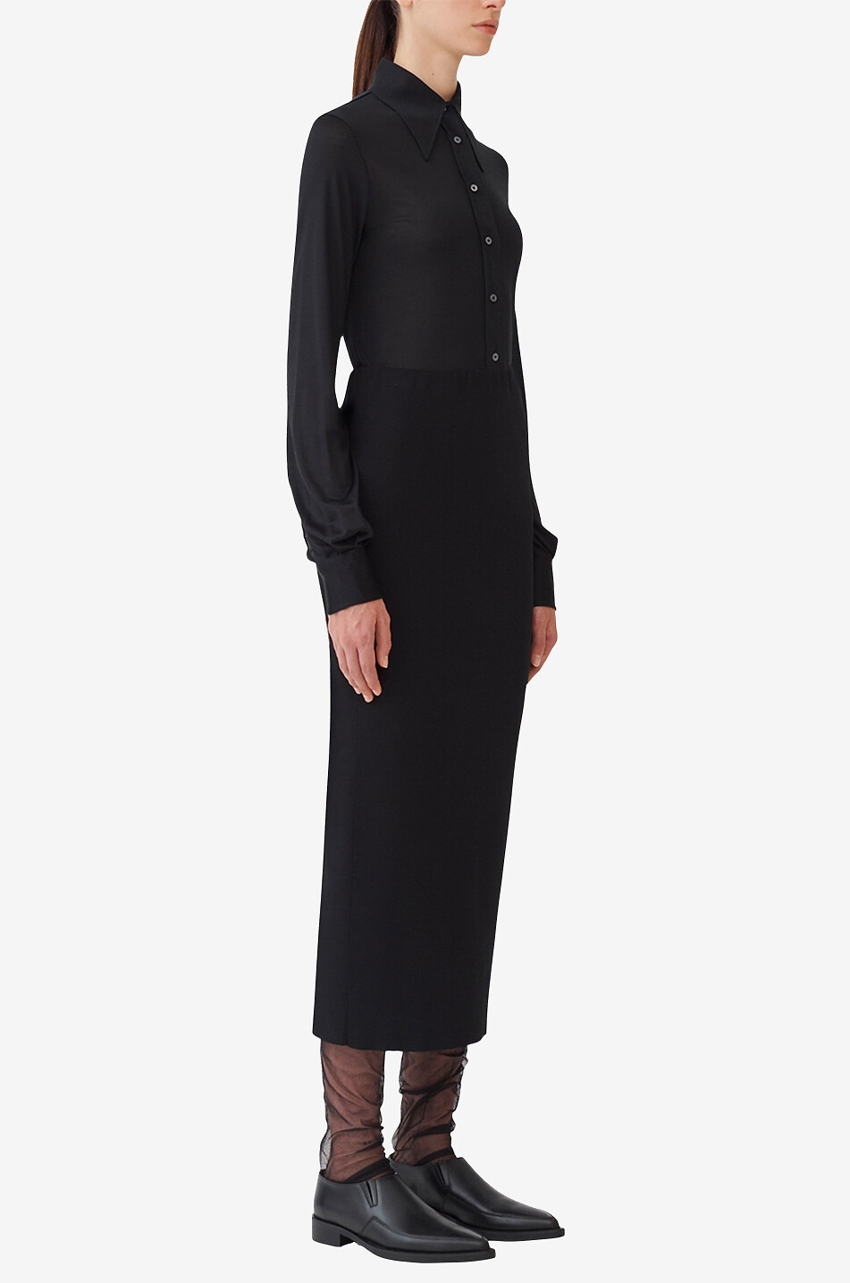 Chemise ajustée en jersey de soie