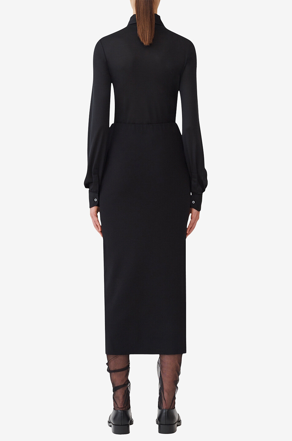 Chemise ajustée en jersey de soie