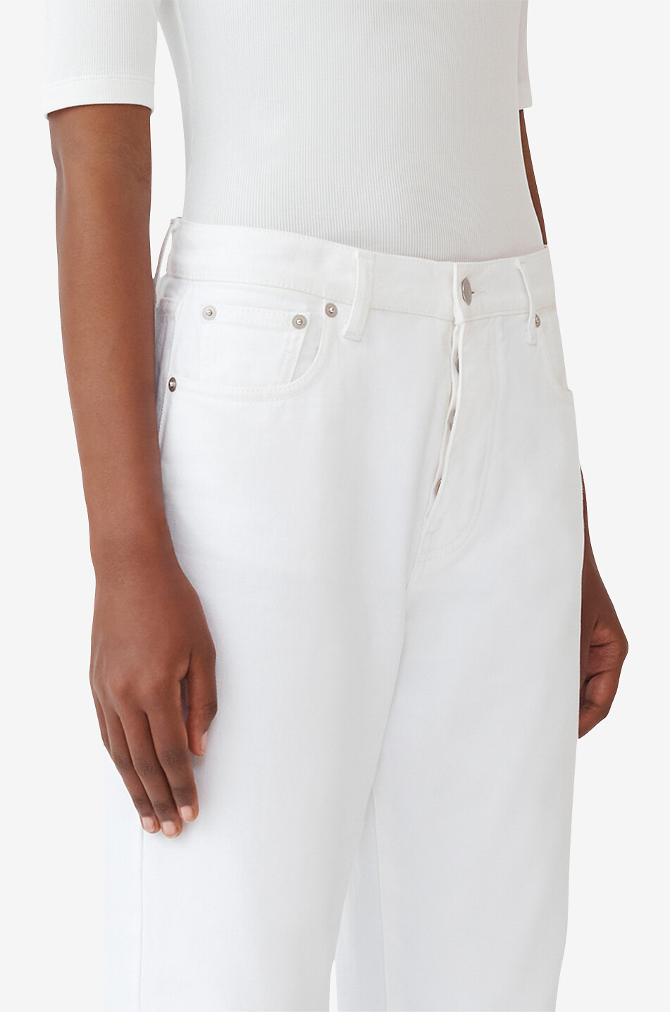 FABIANA FILIPPI Weisse verkürzte gerade Jeans Damen WEISS 7