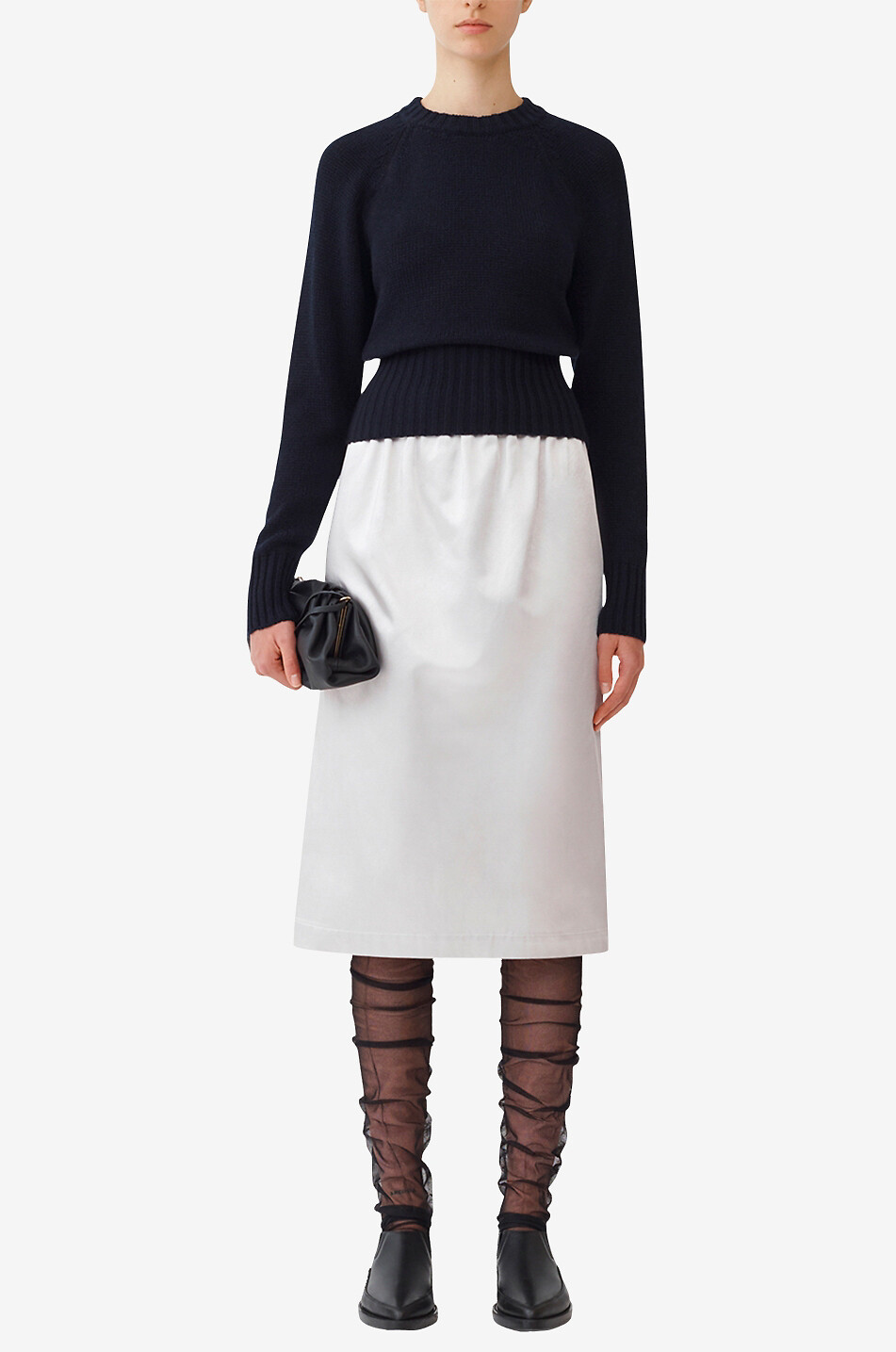 Kaschmirpullover mit Raglanärmeln und Perlendetails