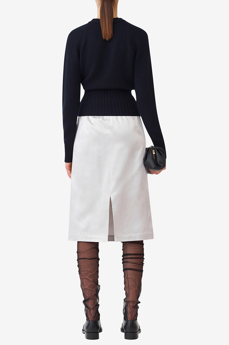 Kaschmirpullover mit Raglanärmeln und Perlendetails