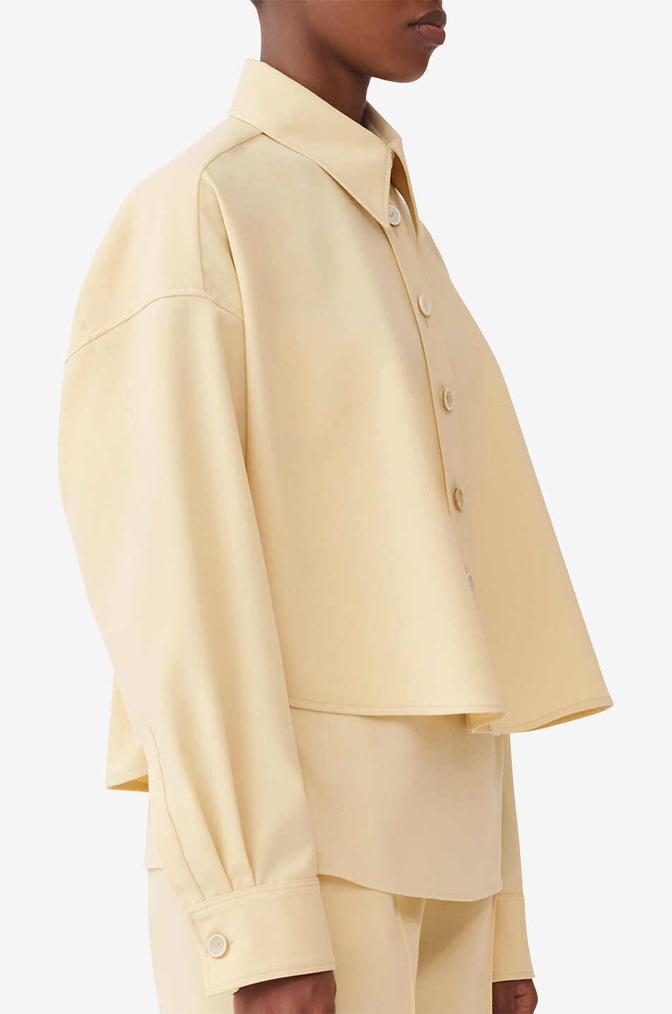 FABIANA FILIPPI Boxy-Hemdjacke aus Canvas Damen BEIGE 6