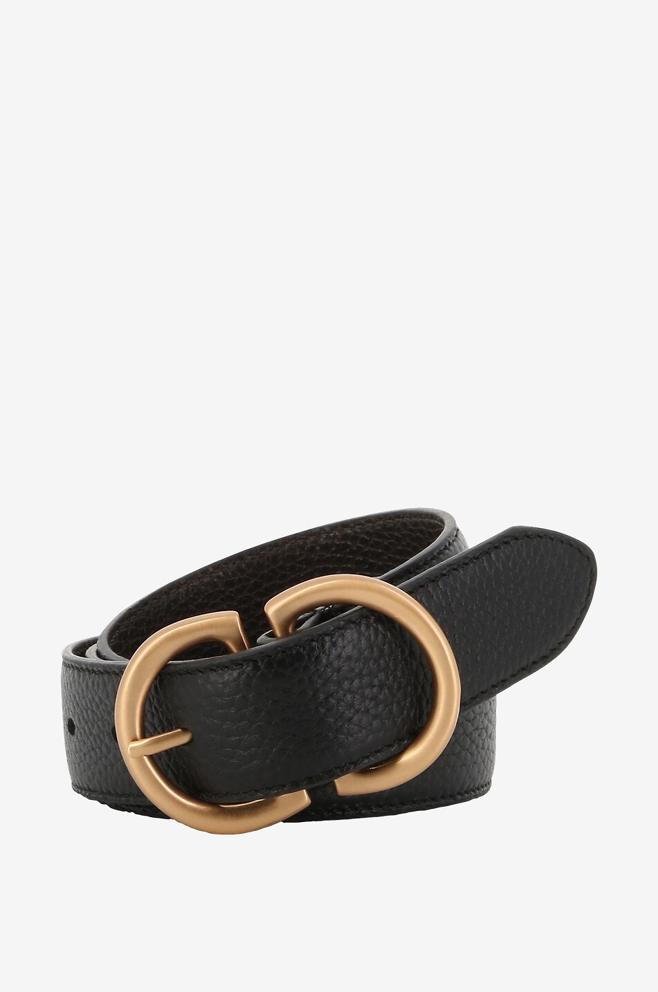 Dollaro grained leather belt - 35 mm