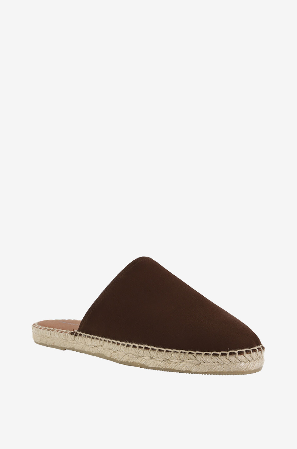 Leather espadrilles style mules
