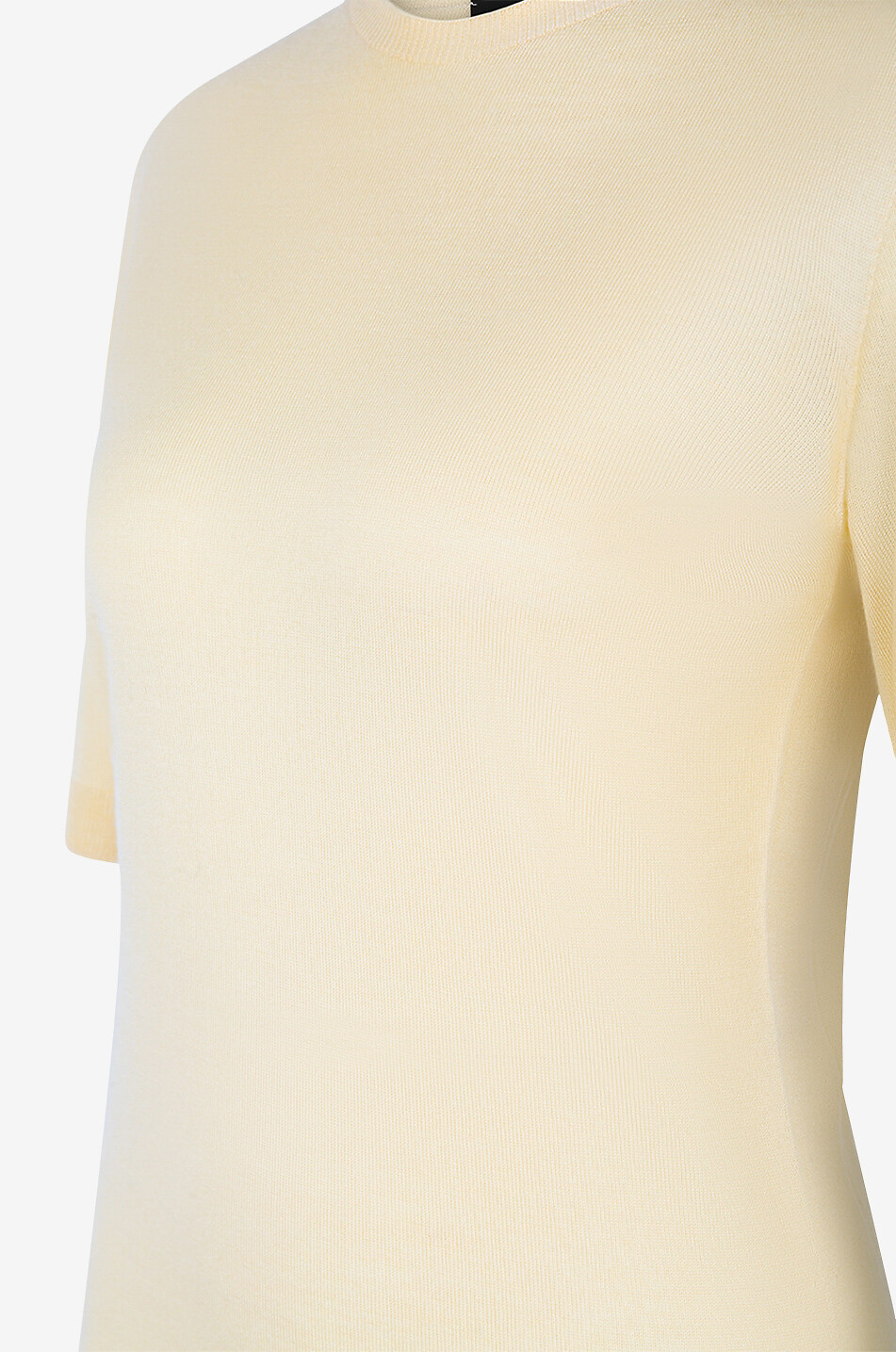 FABIANA FILIPPI Feiner Rundhals-Kurzarm-Pullover aus Kaschmir und Seide Damen BEIGE 9