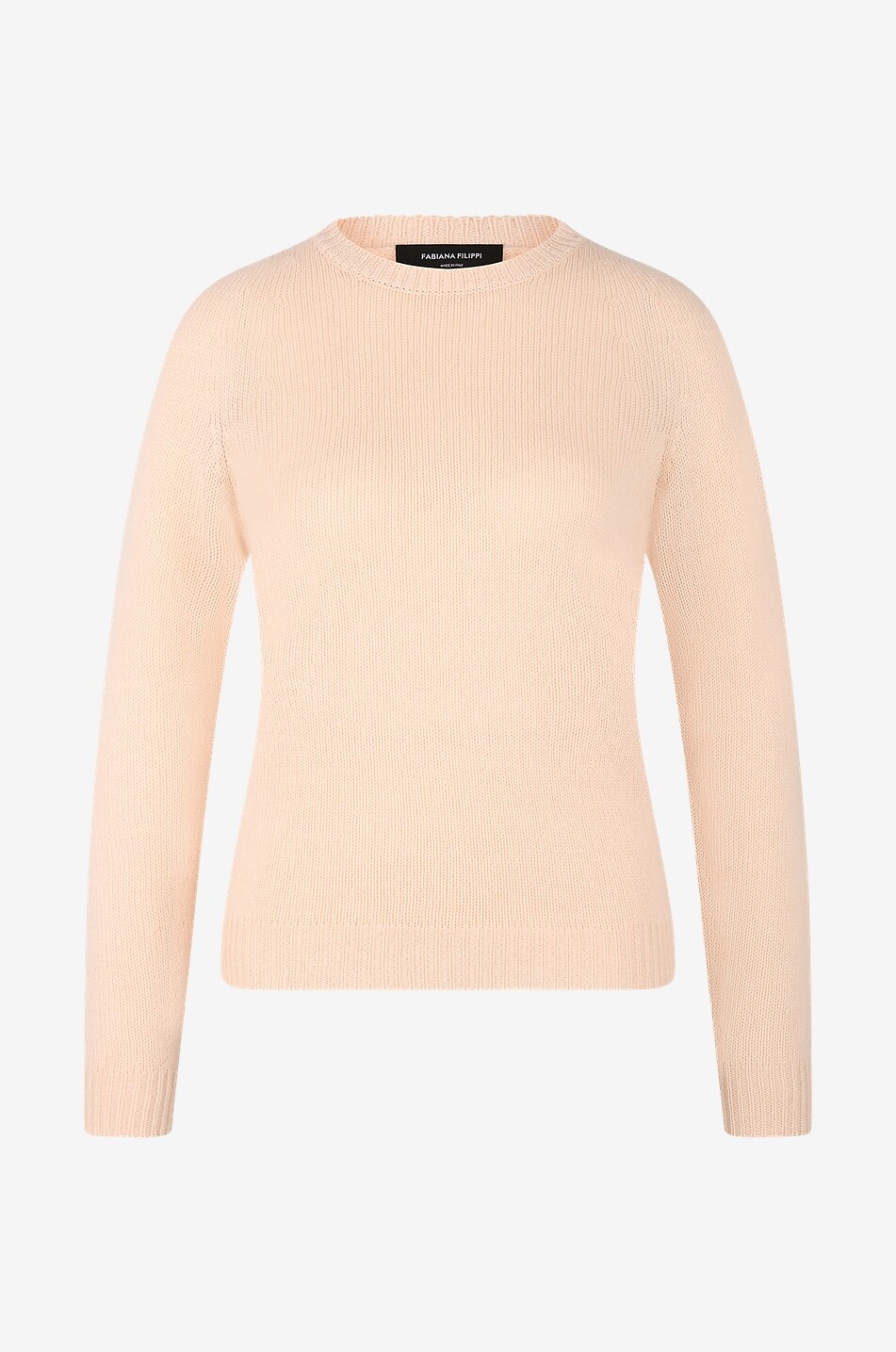 Seamless cashmere crewneck jumper