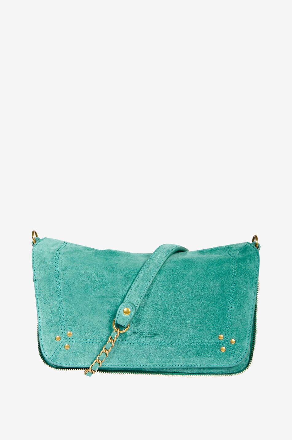 JEROME DREYFUSS Sac porté épaule en daim Bobi Femme VERT 4