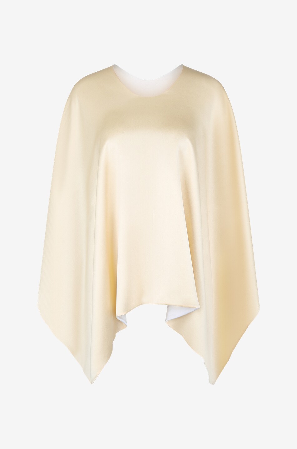 Reversible silk satin cape