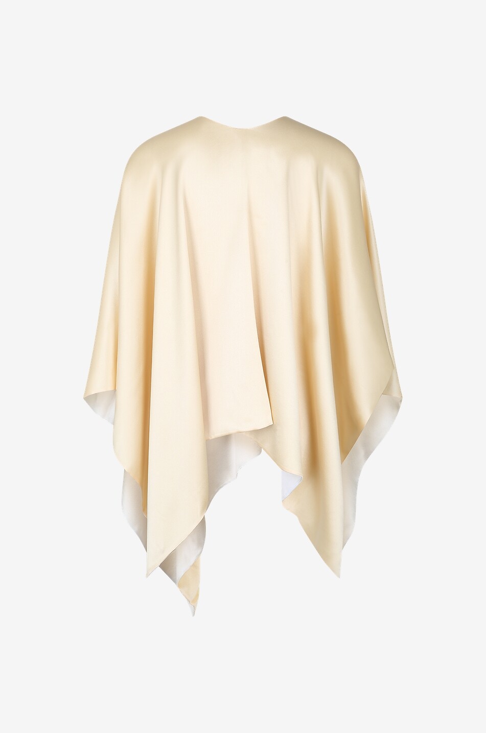 Reversible silk satin cape