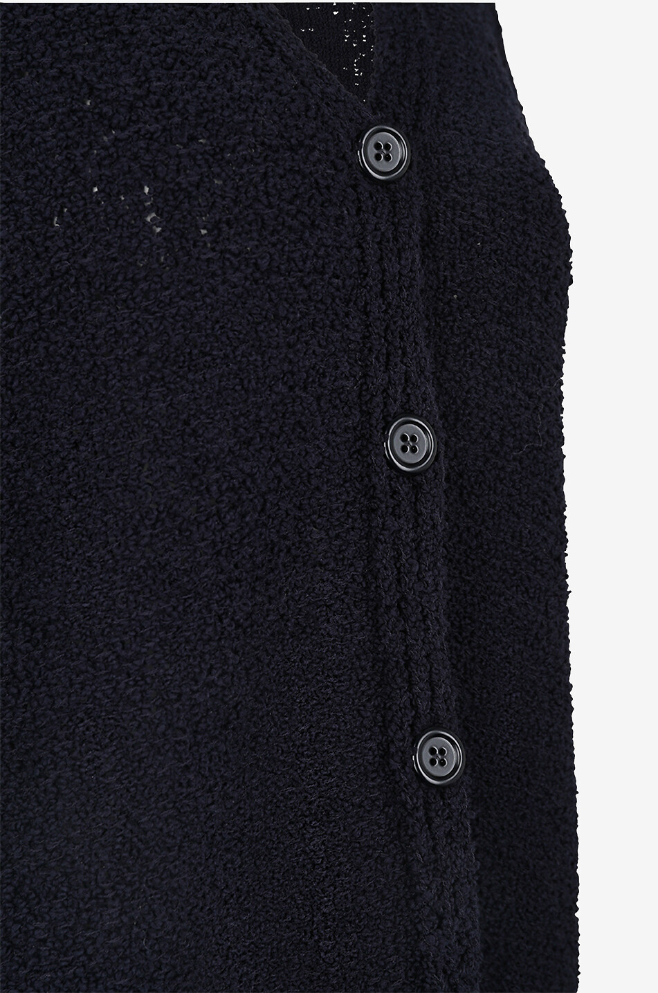 FABIANA FILIPPI Button-down V-neck bouclé knit cardigan Women DARK BLUE 7