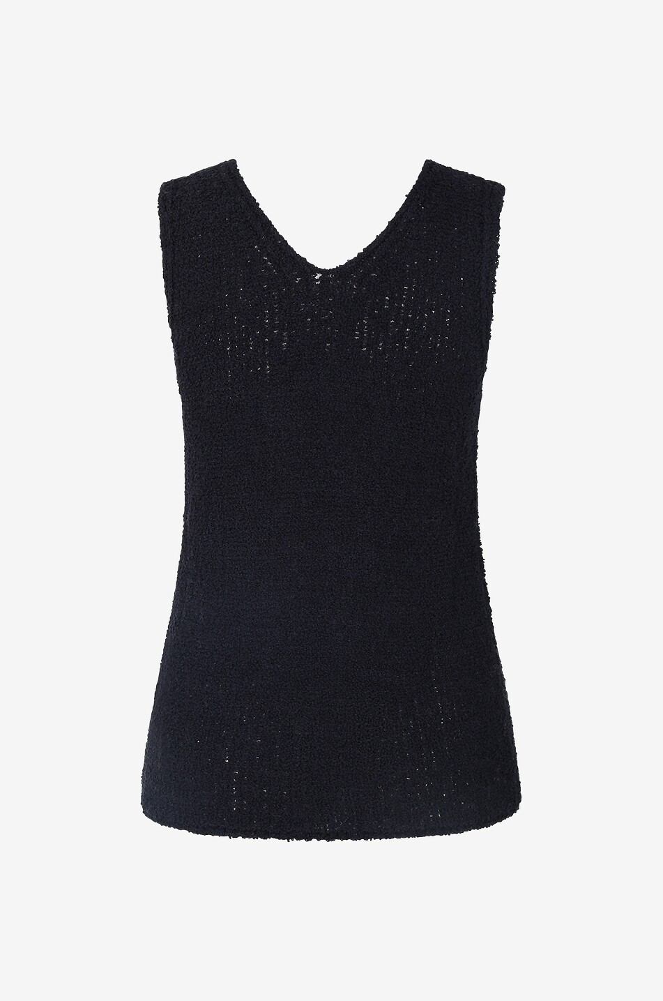 Bouclé-Strick-Tanktop mit V-Ausschnitten