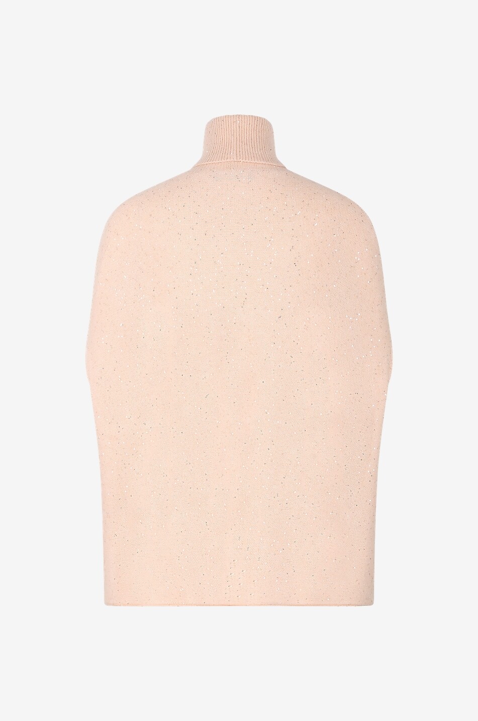 FABIANA FILIPPI Pull cape à col roulé en cachemire mélangé à sequins Femme ROSE CLAIR 2