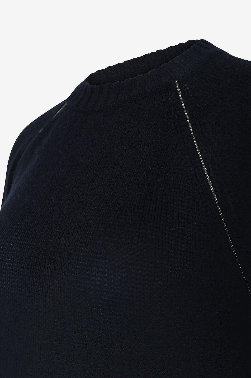 Kaschmirpullover mit Raglanärmeln und Perlendetails