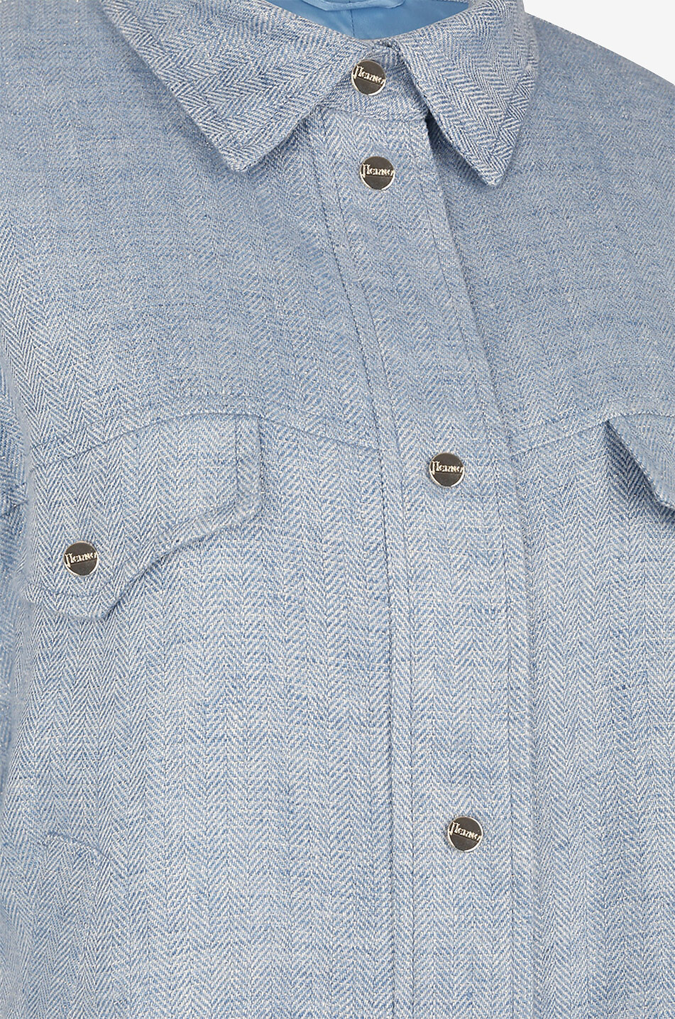 Surchemise ample en lin et lurex