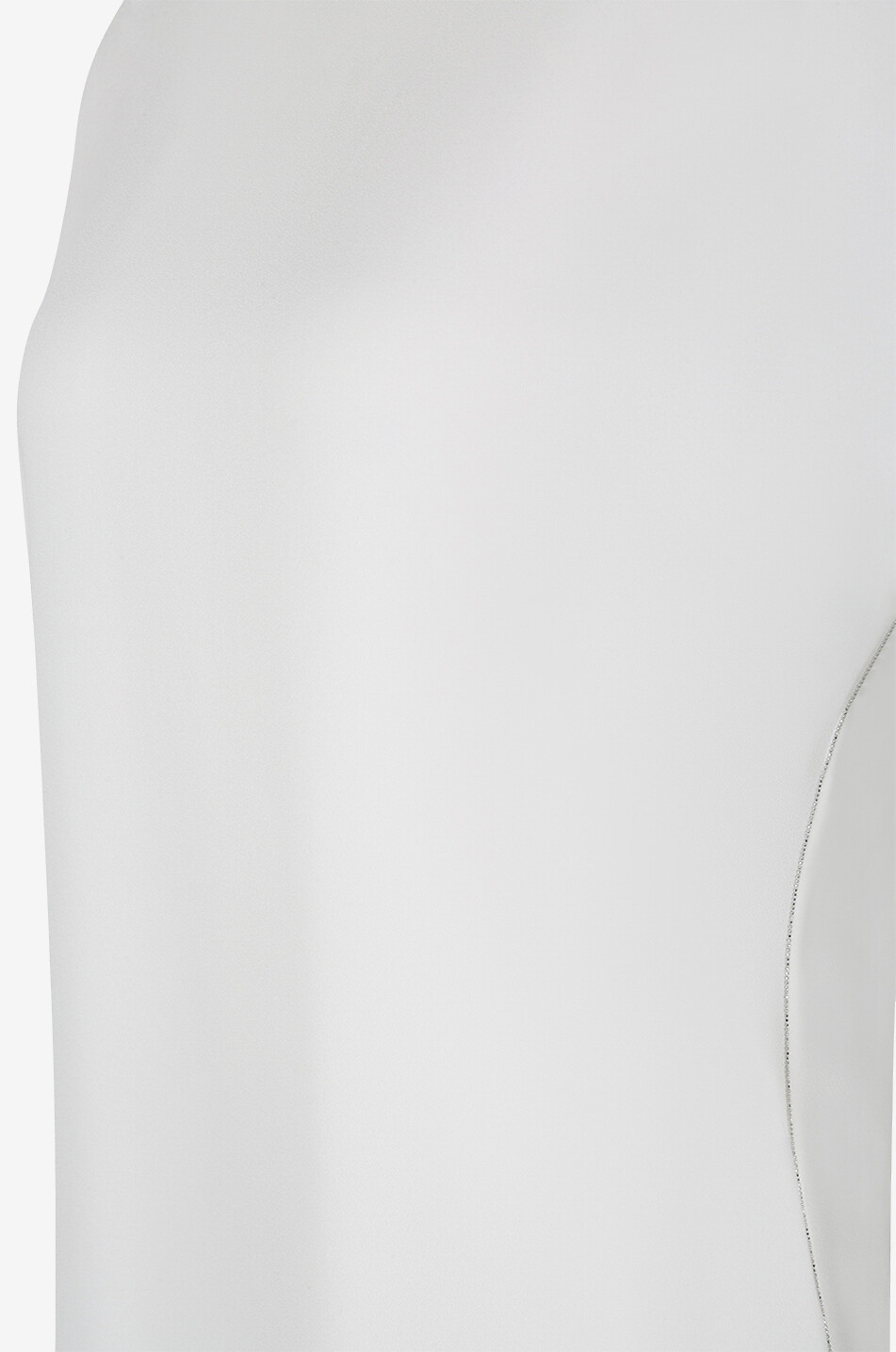 Bead embroidered fluid crepe top