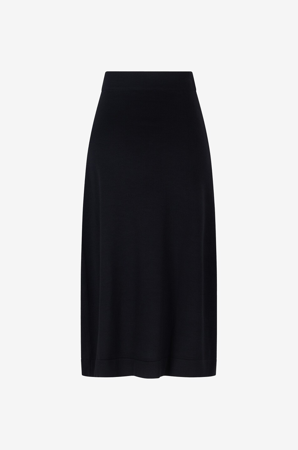 Jupe midi en maille de laine à drapé