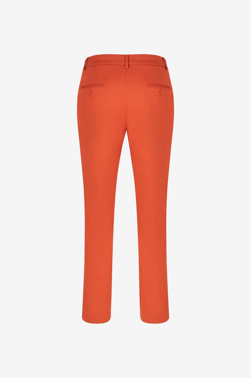 WEEKEND MAX MARA Pantalon cigarette en coton stretch Vite Femme ORANGE 2