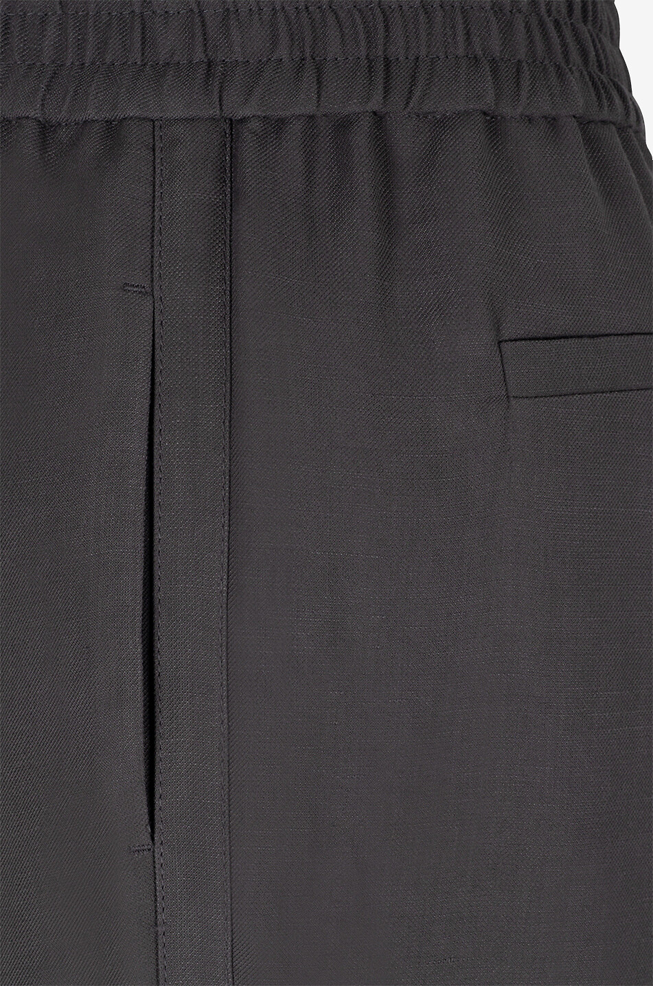BRUNELLO CUCINELLI Baggy pull-up trousers in viscose and linen twill Women DARK GREY 3