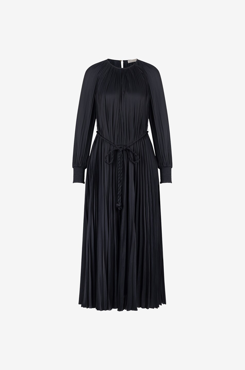 Plissiertes Maxikleid aus Satin Zora