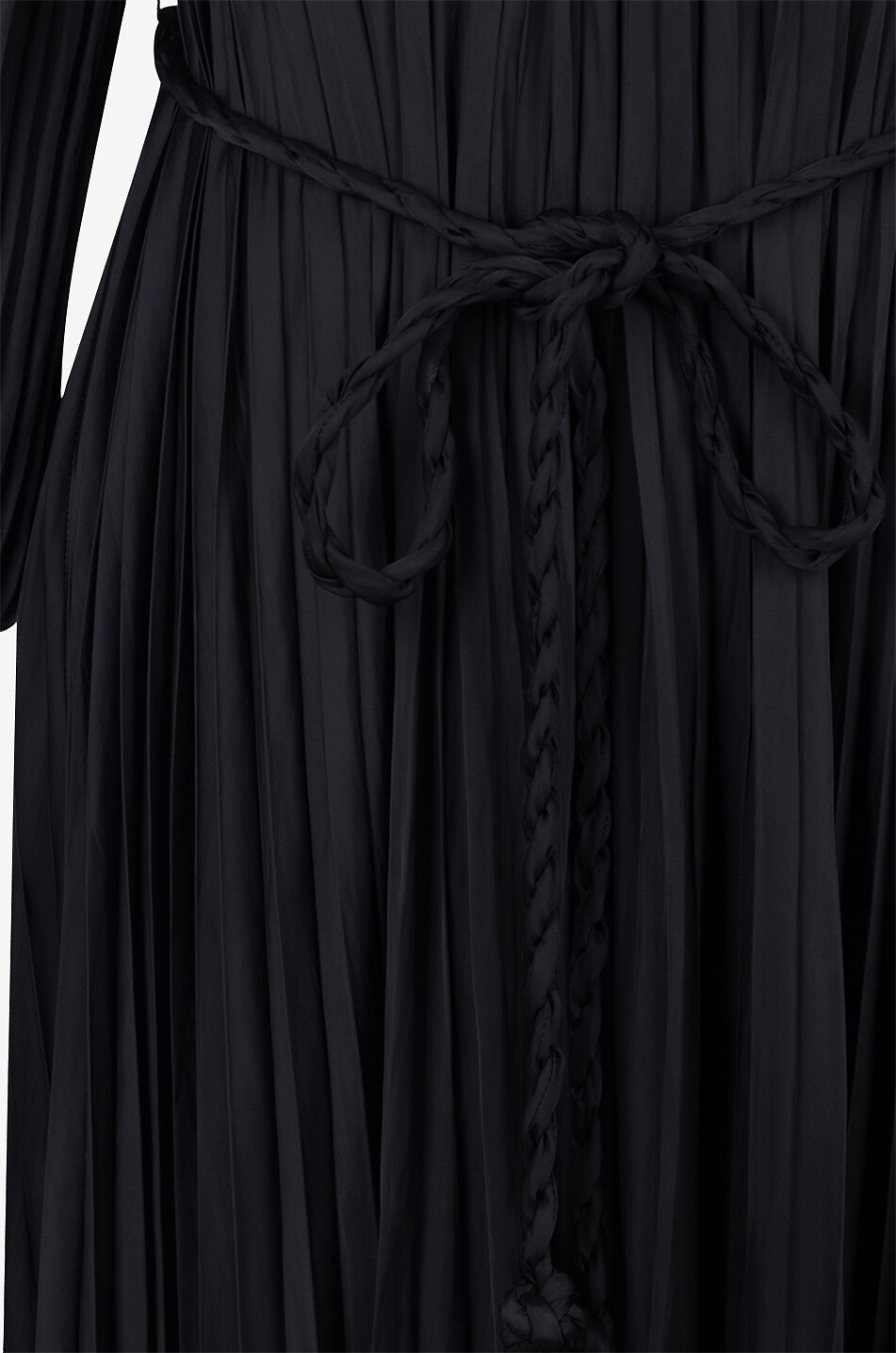 Zora pleated satin maxi dress