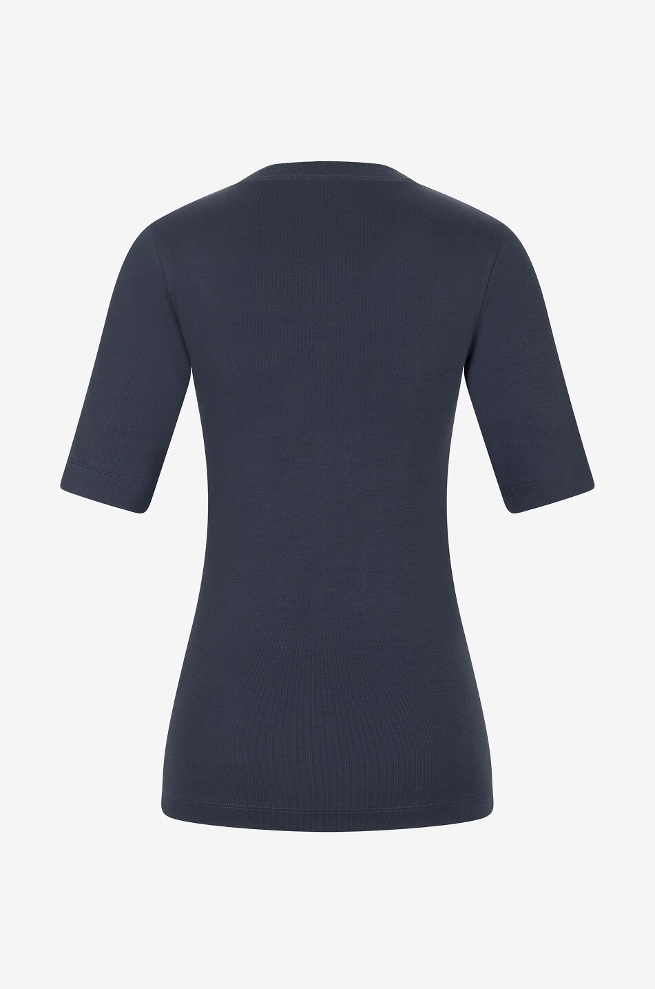 Precious Insert V-neck rib jersey short-sleeve T-shirt