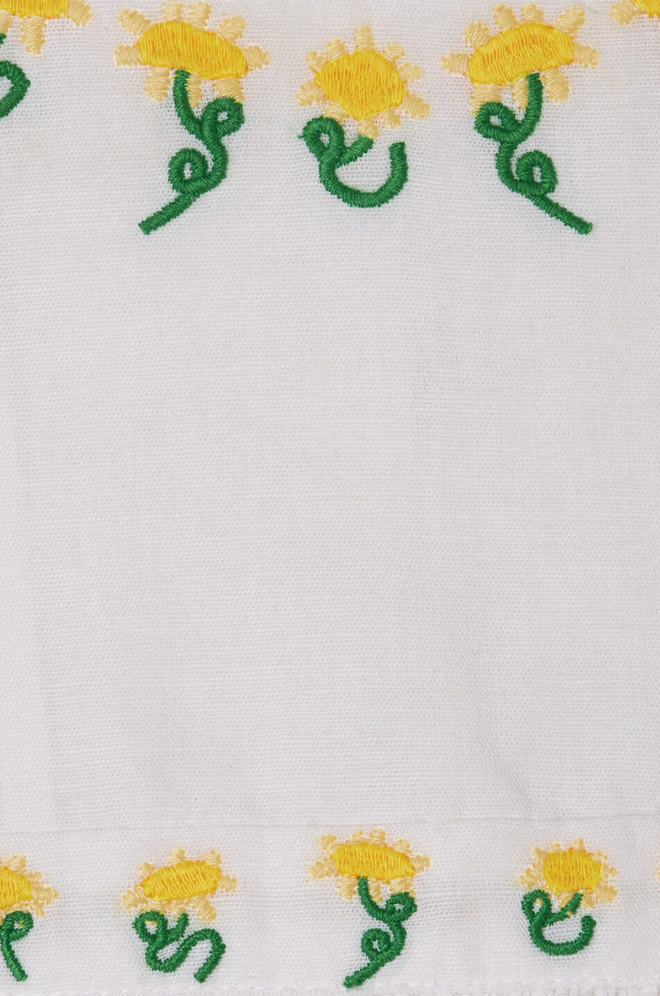 Baby-Kleid aus Baumwolle und Leinen Sunflower Embroidery