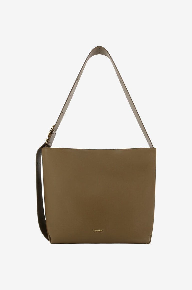 Folded Tote Medium supple smooth leather tote bag - JIL SANDER 