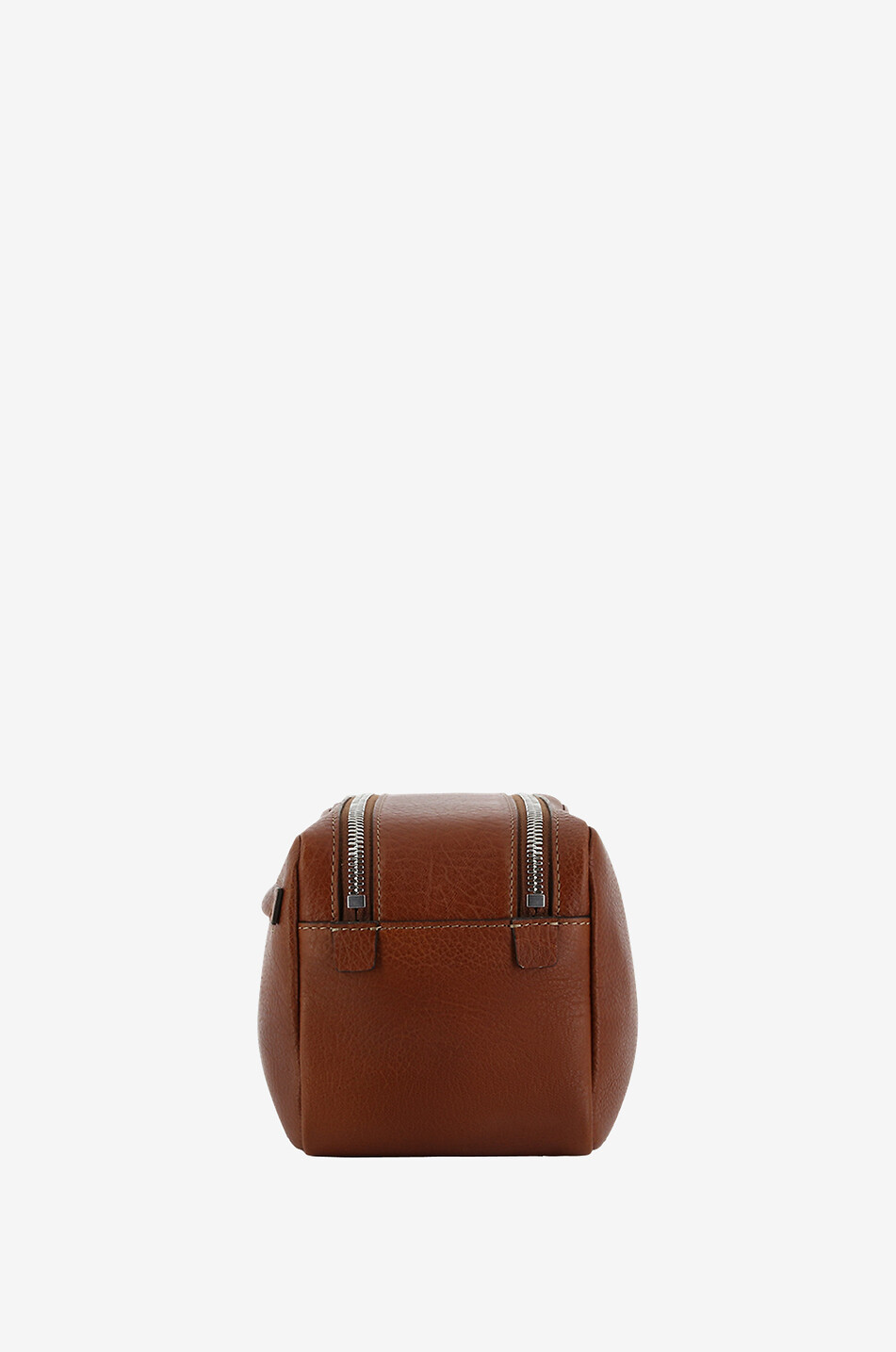 BRUNELLO CUCINELLI Kulturbeutel aus genarbten Leder Herren MITTELBRAUN 4