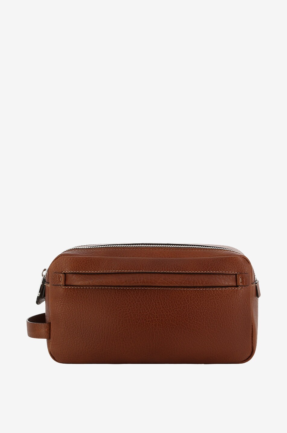 Grained leather toiletry bag