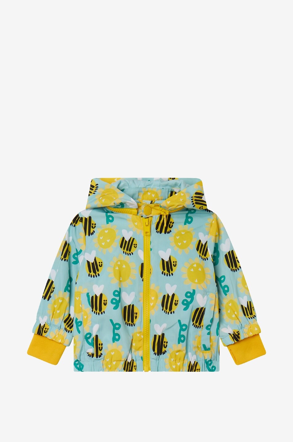 Baby-Windbreaker-Kapuzenjacke Bumblebees and Sunflowers