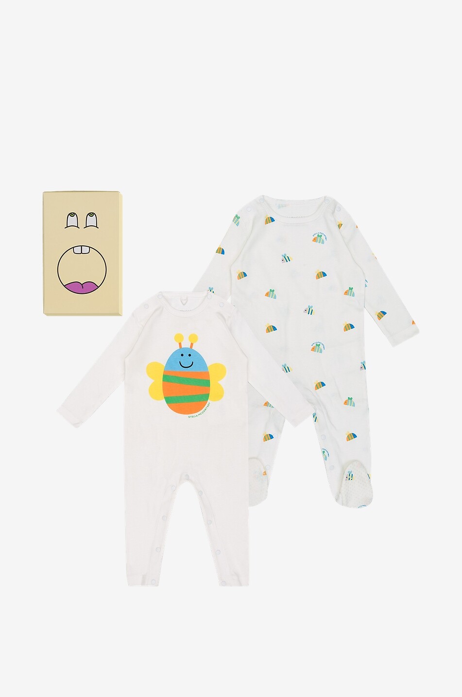 STELLA McCARTNEY KID Bumblebee boxed set 2 baby pyjamas Baby EGGSHELL 1