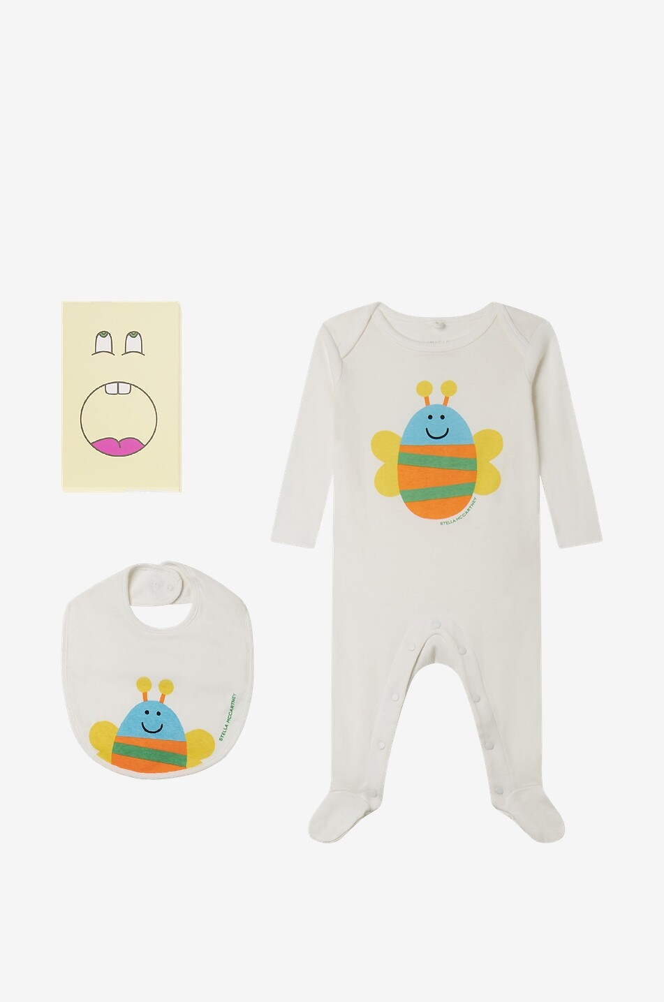 Bumblebee baby pyjama and bib set