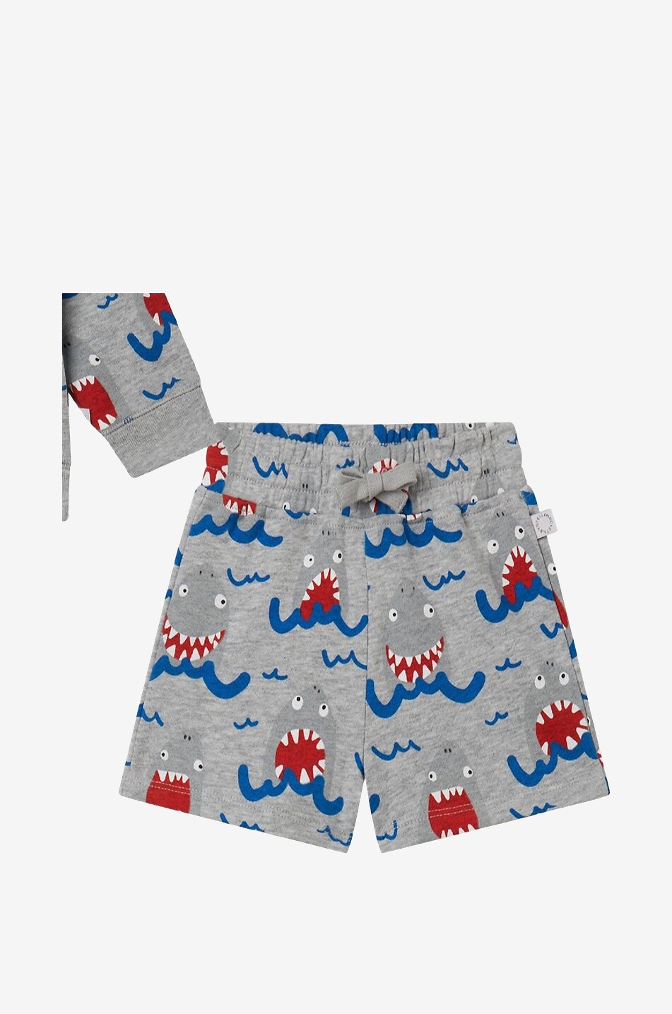 STELLA McCARTNEY KID Baby-Shorts und -Sweatshirtset Sharks Baby MITTELGRAU 3