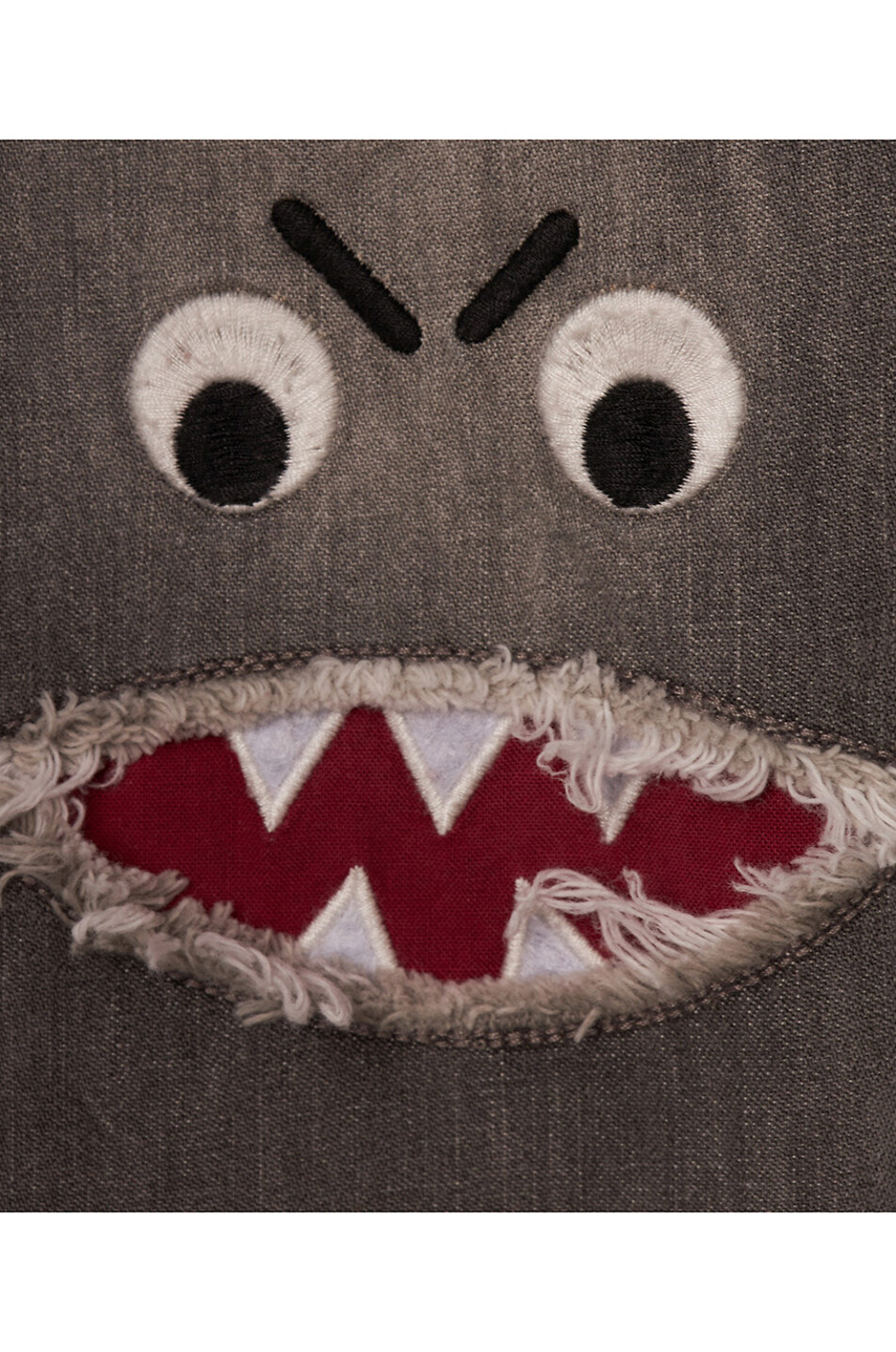 STELLA McCARTNEY KID Zerrissene ausgewaschene Jungen-Skinny-Jeans Shark Face Junge GRAU 2