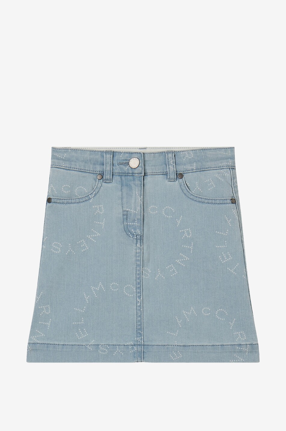 Medaillon Logo girl's denim mini skirt