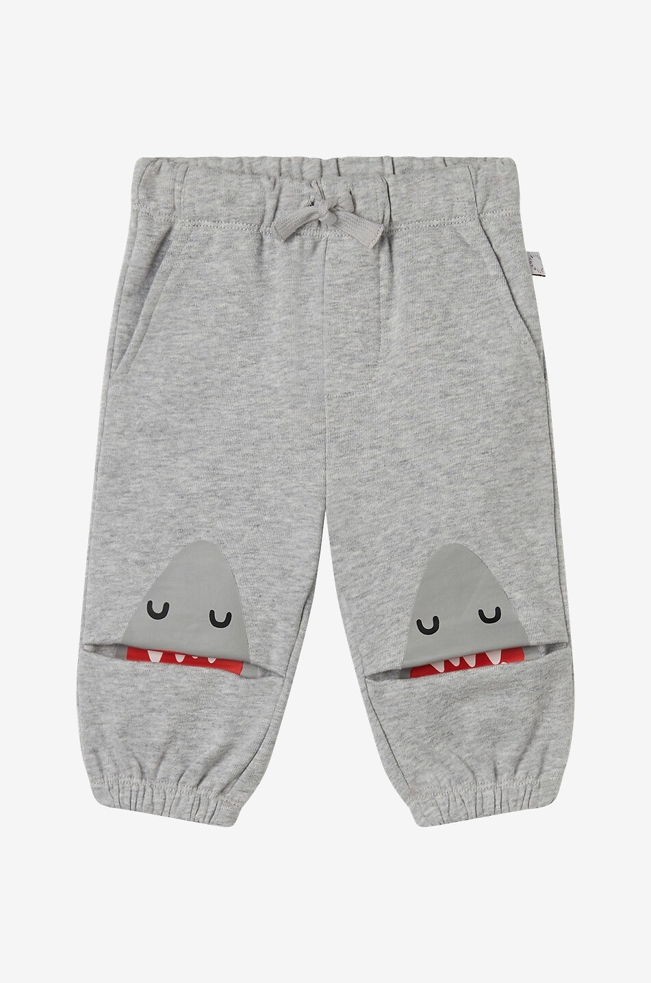 STELLA McCARTNEY KID Baby-Jogginghose Shark Knee Patch Baby MITTELGRAU 1