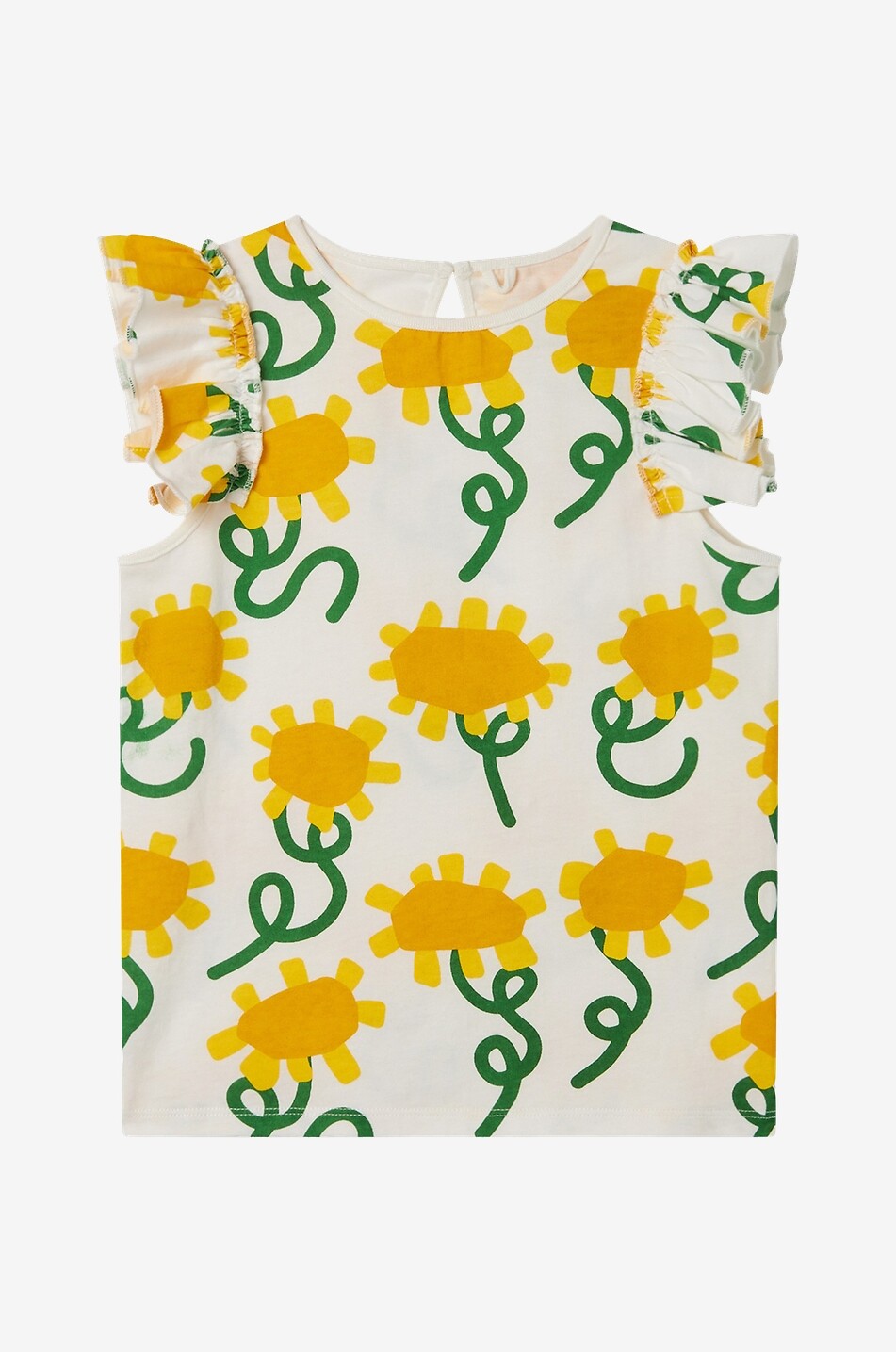 Ärmelloses Mädchentop Sunflower Print
