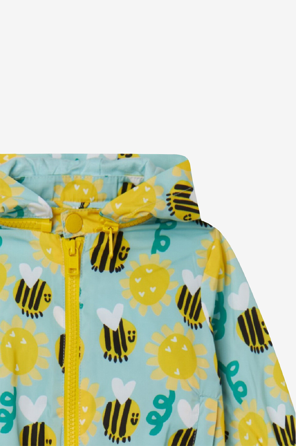 Baby-Windbreaker-Kapuzenjacke Bumblebees and Sunflowers
