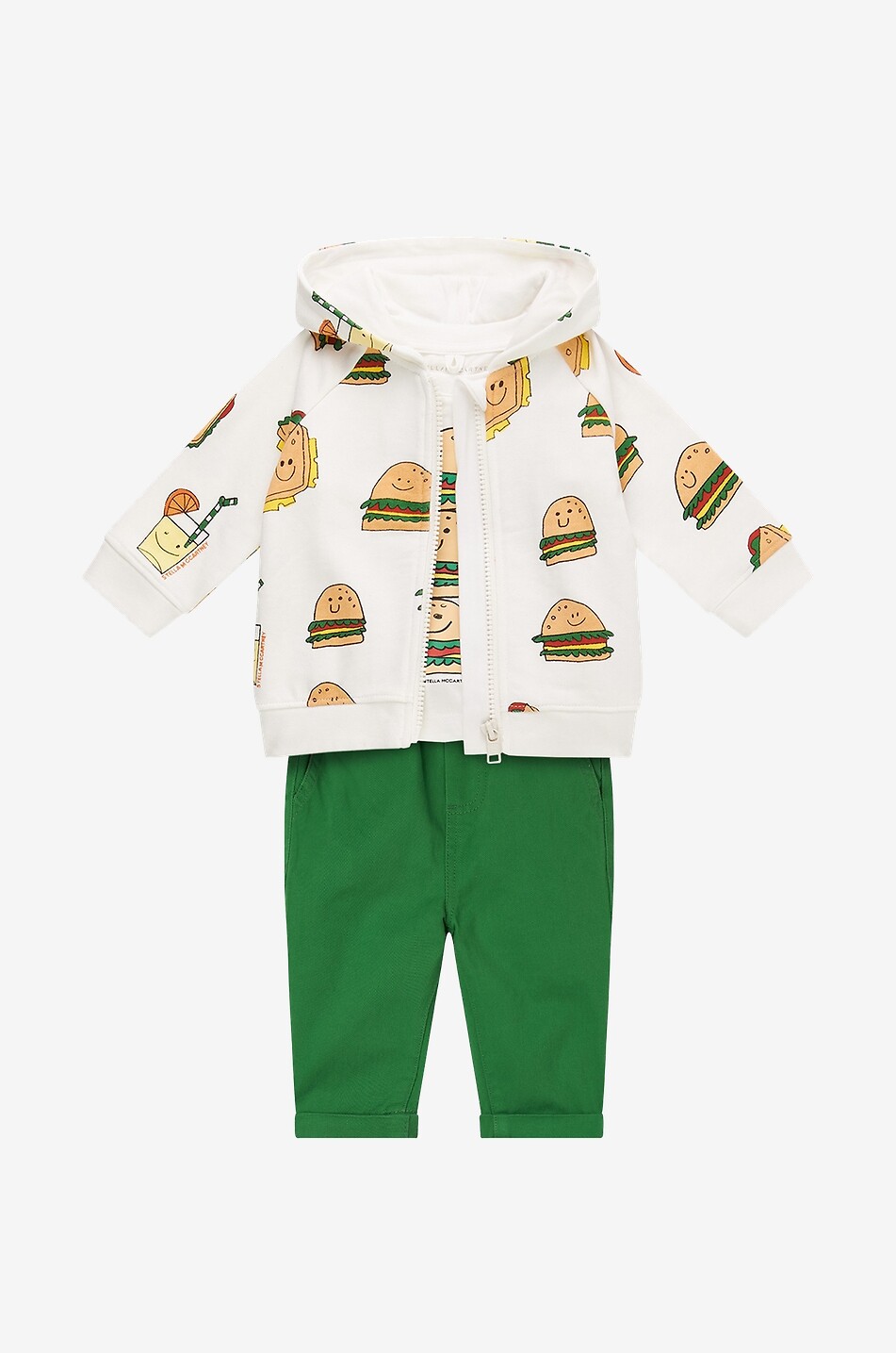 STELLA McCARTNEY KID Baby organic cotton jogging trousers Baby GREEN 2