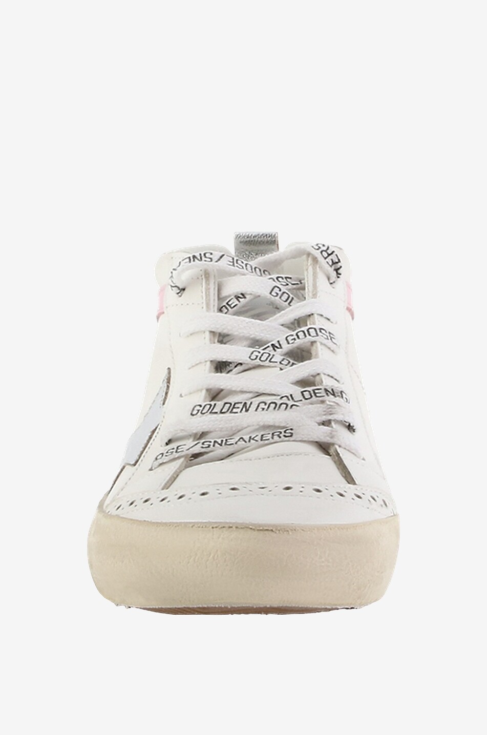 GOLDEN GOOSE Mid-Star high-top sneakers with silver star Women WHITE 2