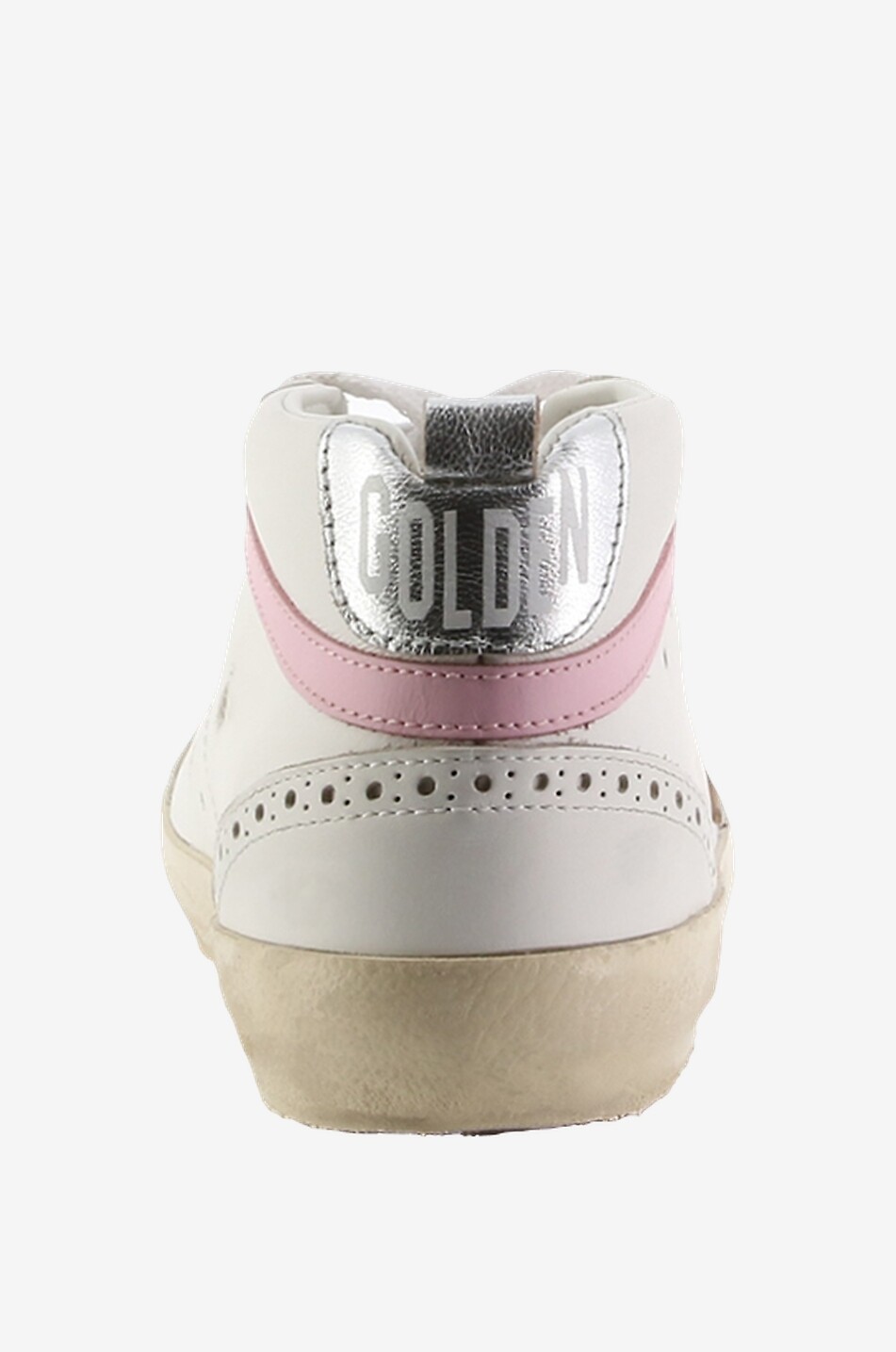 GOLDEN GOOSE Mid-Star high-top sneakers with silver star Women WHITE 4