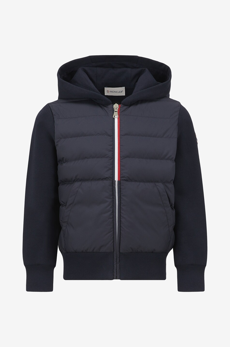 MONCLER Sweat-shirt à capuche et détails duvet garçon Fille NOIR 1