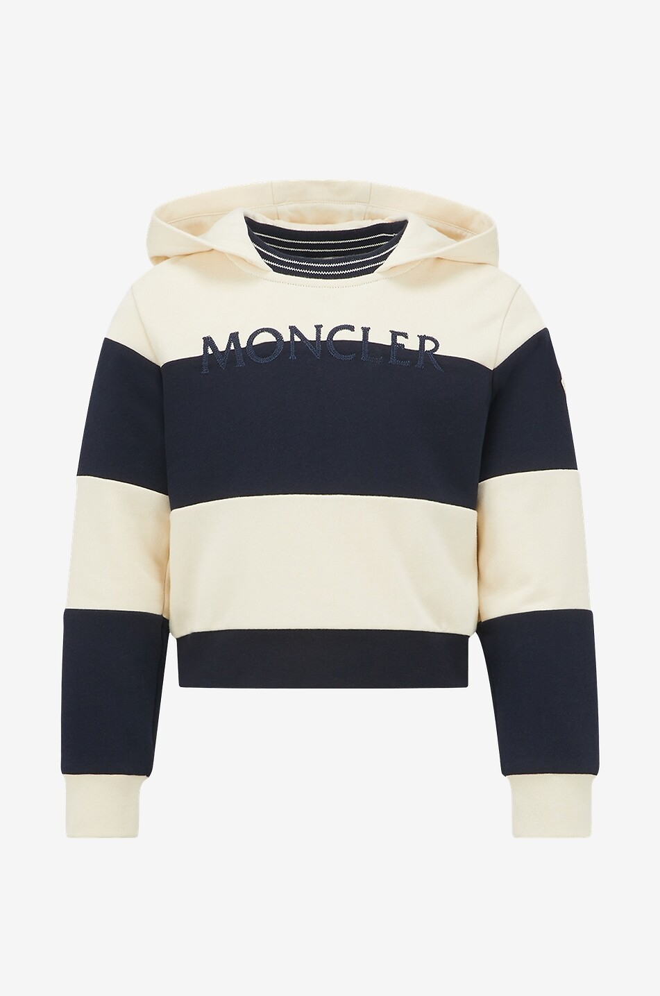 Sweat-shirt boxy rayé à capuche pour fille